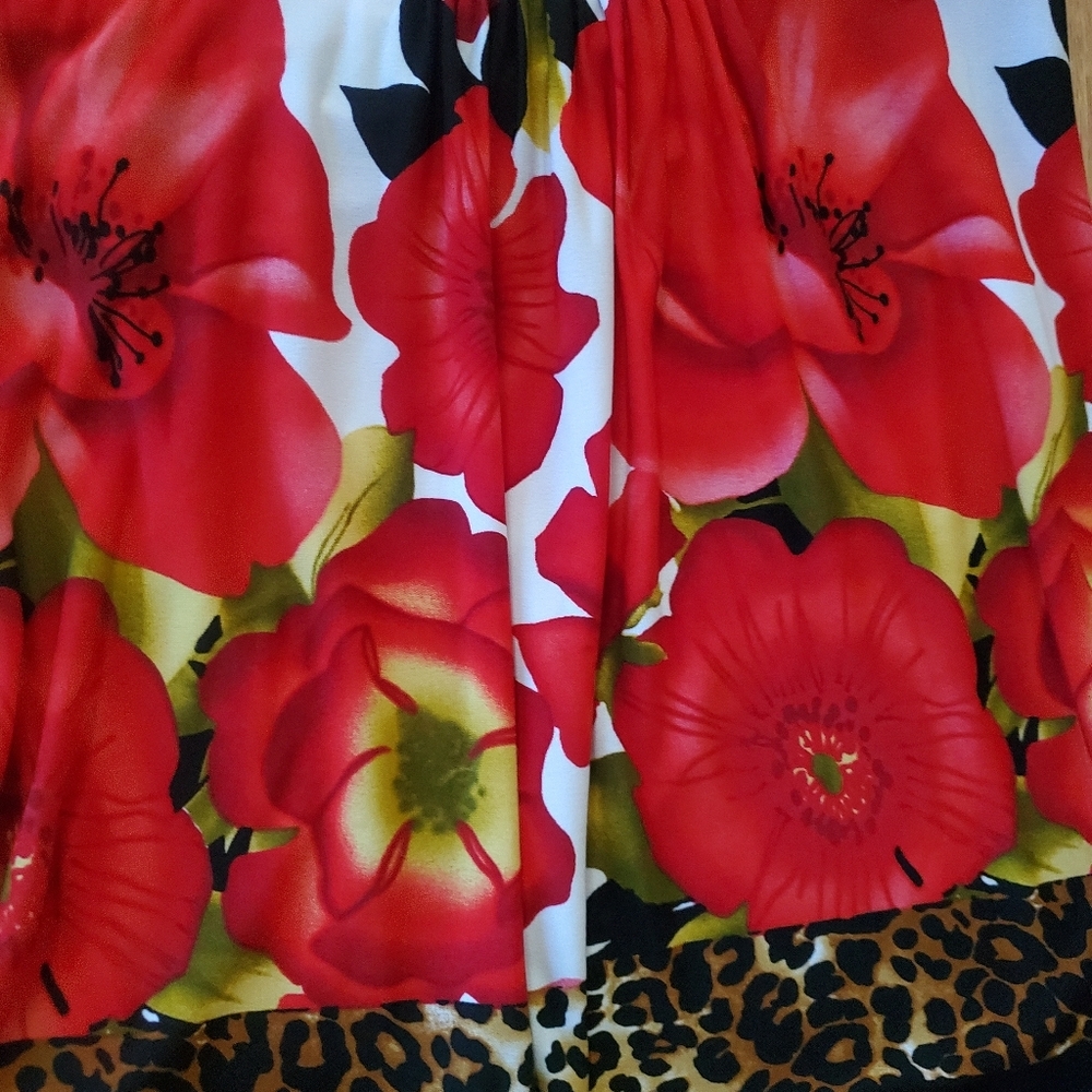 Cache All Over Floral Print Halter Baby Doll Blouse, Size Medium - Picture 4 of 6